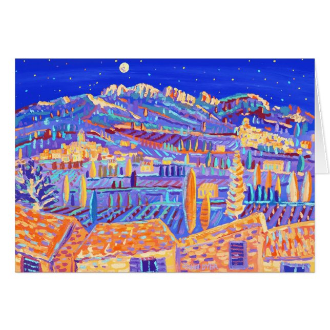 Art Card: Stars Twinkling over the valley Rasteau. (Front Horizontal)