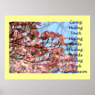 Art Caring Healing Touch Hands Word Prints Framed