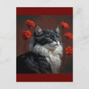 art cat postcard