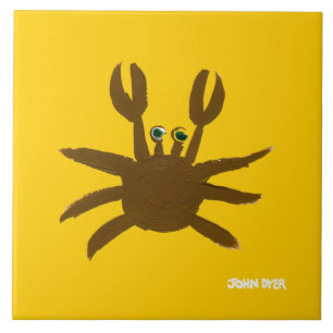 Art Ceramic Tile: John Dyer Cornish Crab Tile