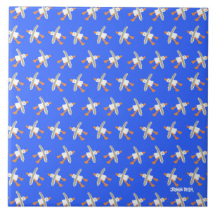 Art Ceramic Tile: John Dyer. Cornish Seagulls Tile