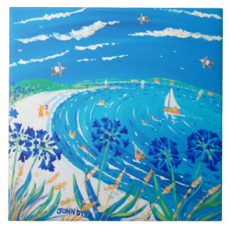 Art Ceramic Tile: John Dyer Scilly Blue View Ceramic Tile
