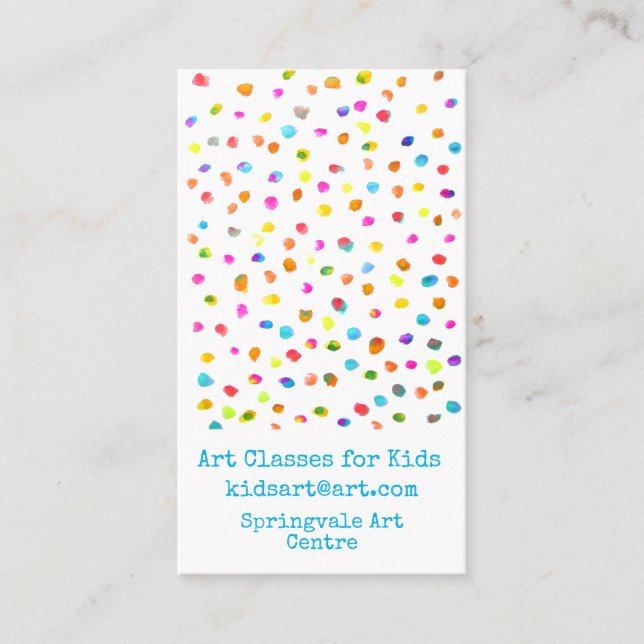 Art Classes for Kids business Card (Front)