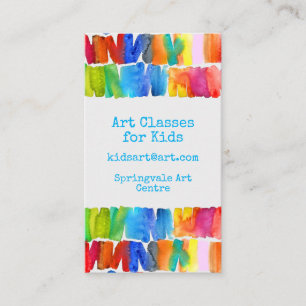 Art Classes for Kids business paint business Business Card