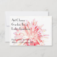 Art Classes Ladies Luncheon Garden Tea's Invitatio