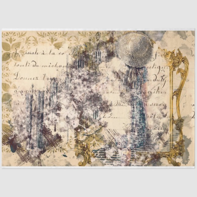 Art Collage 15 Background 20x30  Decoupage Tissue Paper (Front)