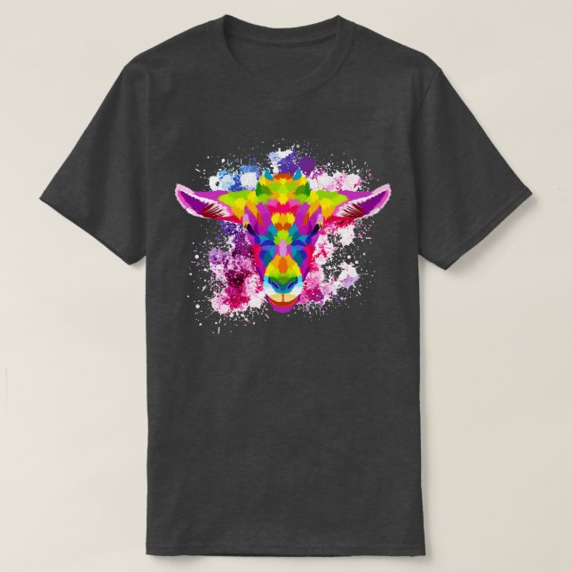 Art Colourful Sheep T-Shirt (Design Front)