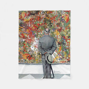 Art Connoisseur by Norman Rockwell Fleece Blanket