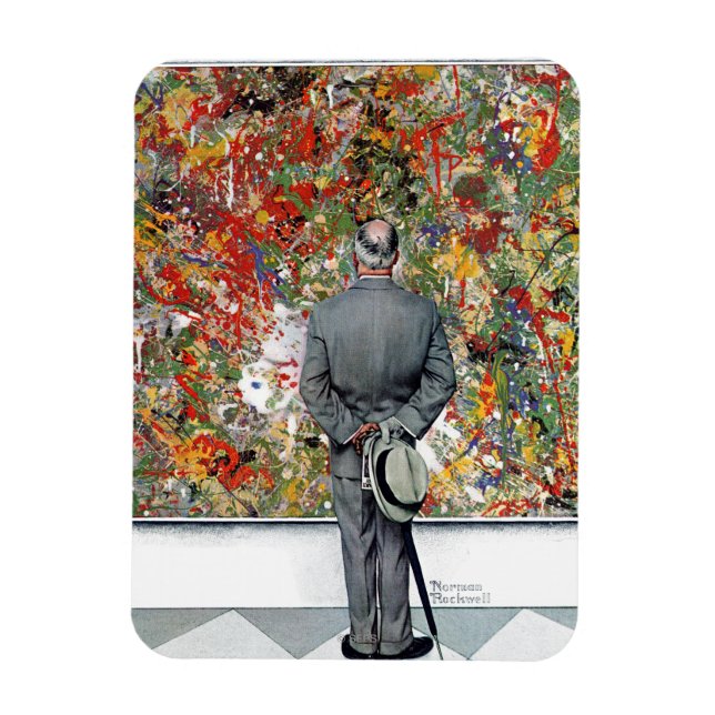 Art Connoisseur by Norman Rockwell Magnet (Vertical)