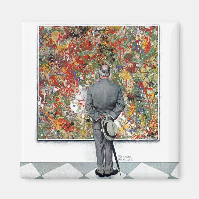 Art Connoisseur by Norman Rockwell Magnet (Front)