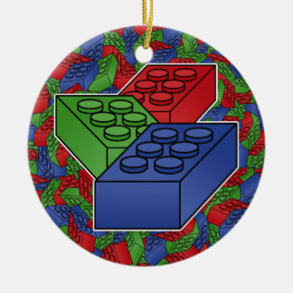 Art - Construction Blocks for Kids Ceramic Ornament