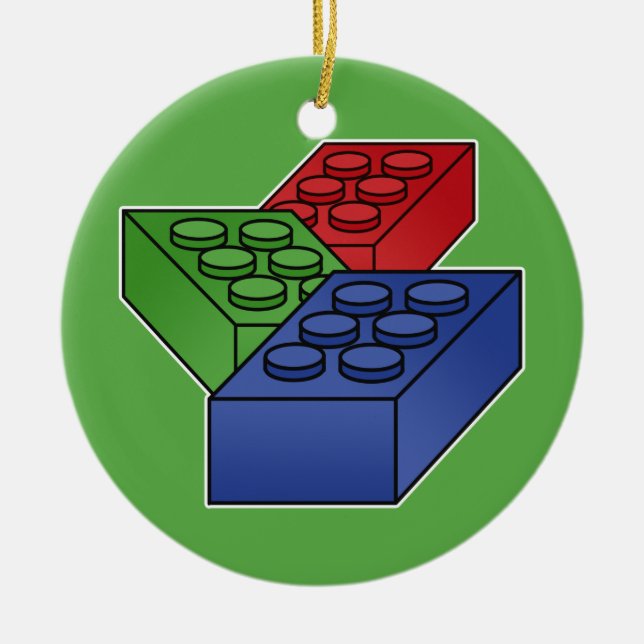 Art - Construction Blocks for Kids Ceramic Ornament (Front)