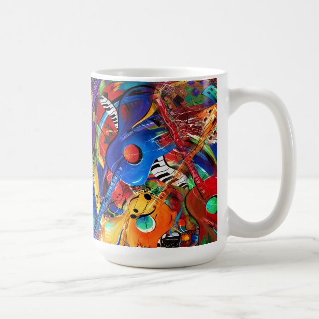 Art Crazy Guitars Music Mug (Right)
