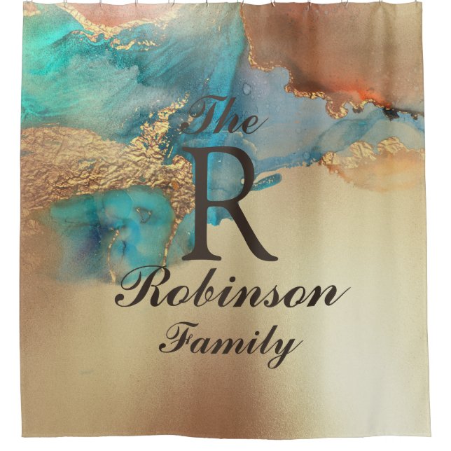 Art Custom Name Shower Curtain (Front)