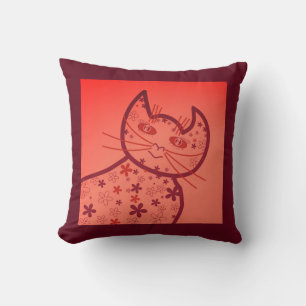 Art ,Cute Cat Clipart Cushion