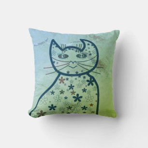 Art ,Cute Cat Clipart Cushion