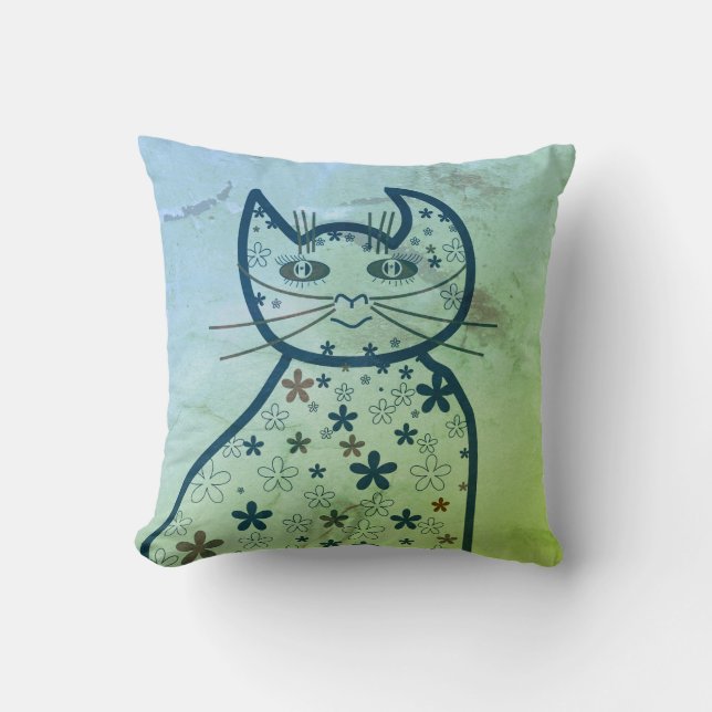Art ,Cute Cat Clipart Cushion (Front)