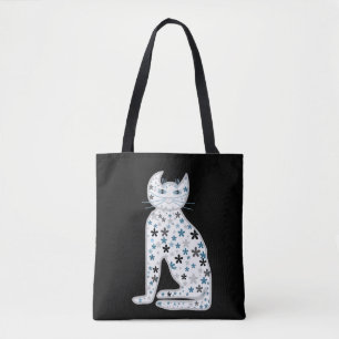 Art ,Cute Cat Clipart Tote Bag