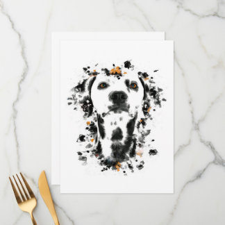 Art Dalmatian Watercolor, Cute Dalmatian Dog Face Menu