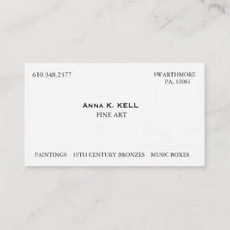 Art Dealer Business Card