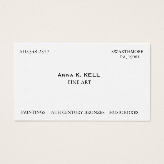 Art Dealer Business Card