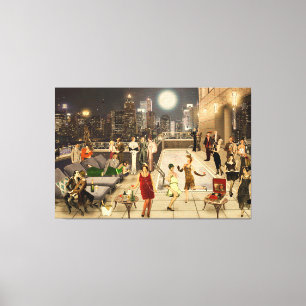 Art Decco Skyline Canvas Print