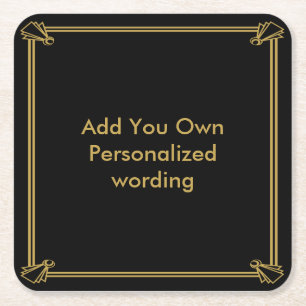 Art Deco 1920 style personalised coaster