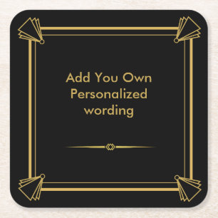 Art Deco 1920 style personalized coaster