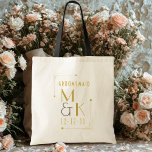 Art Deco 1920s Gatsby Wedding Tote Bag<br><div class="desc">With a nod to the roaring 20's,  here's a black and gold Groomsmaid's wedding day tote bag. Add your initials and wedding date and party! Suitable for Bridesmaids too</div>