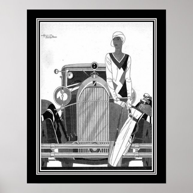 Art Deco 1920s Talbot Ad Poster (Front)