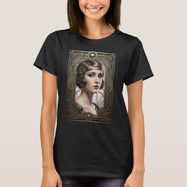 Art Deco 1920's woman T-Shirt (Front)