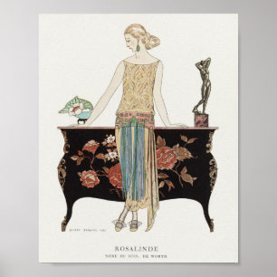 Art Deco 1922 Barbier Fashion Illustration Poster