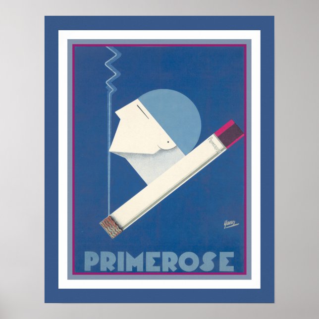 Art Deco 1930 Primrose Cigarette Ad Poster (Front)