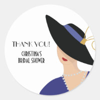 Art Deco 1930s Woman in Hat Bridal Shower