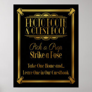 Art Deco 20's style "Photo booth & guestbook