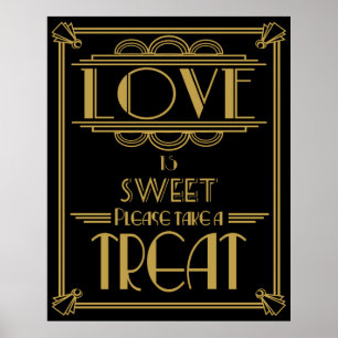 Art Deco 20's style Sweet table print