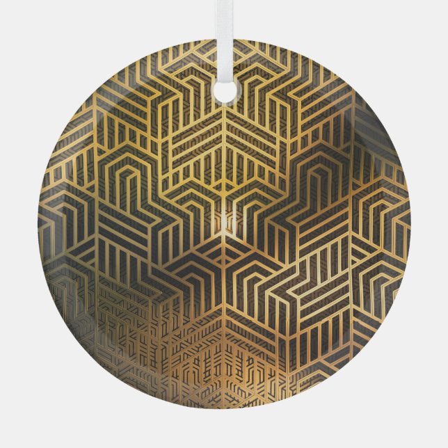 Art Deco 3D Illustration, Advertisement Wallpaper. Glass Tree Decoration (Front)