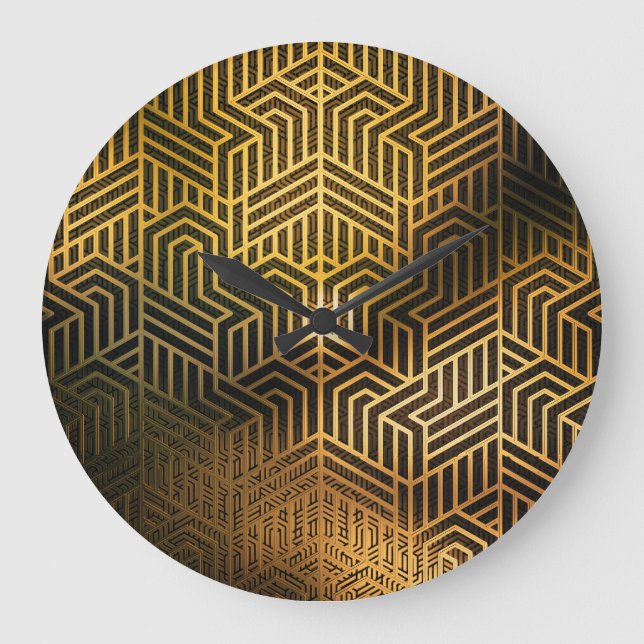 Art Deco 3D Illustration, Advertisement Wallpaper. Large Clock (Front)