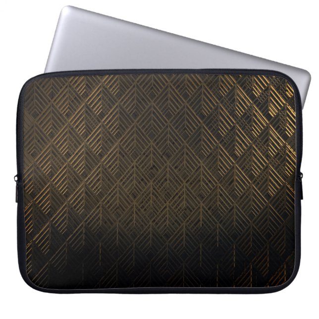 Art Deco 3D Illustration Background Laptop Sleeve (Front)