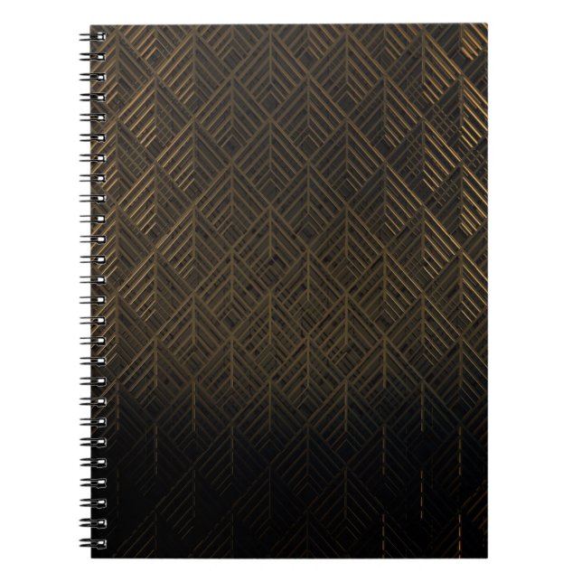 Art Deco 3D Illustration Background Notebook (Front)