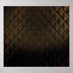 Art Deco 3D Illustration Background Poster