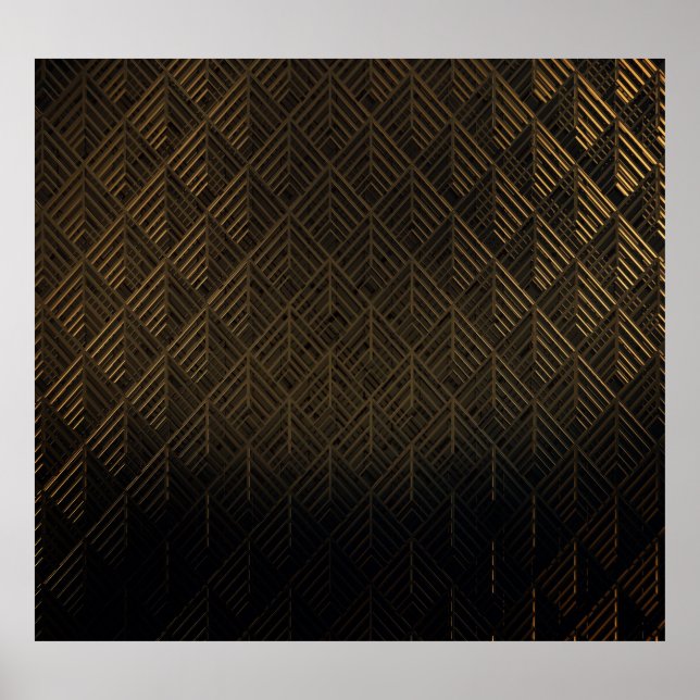 Art Deco 3D Illustration Background Poster (Front)
