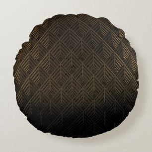 Art Deco 3D Illustration Background Round Cushion