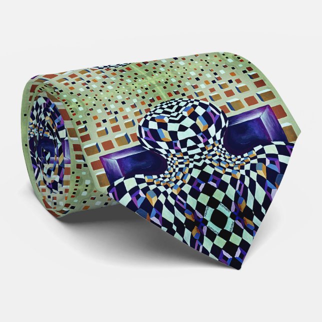 Art Deco - Abstract Diffusion Tie (Rolled)