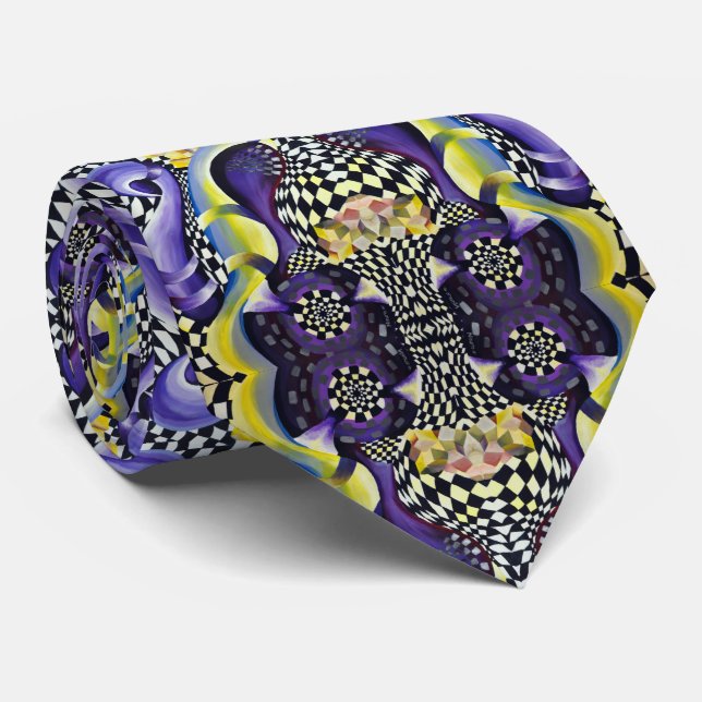 Art Deco - Abstract Diffusion Tie (Rolled)