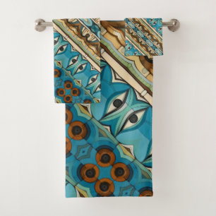 Art Deco Abstract eyes of dreams Bath Towel Set