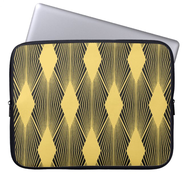 Art Deco Abstract Geometric Background Laptop Sleeve (Front)