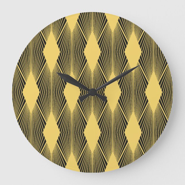 Art Deco Abstract Geometric Background Large Clock (Front)