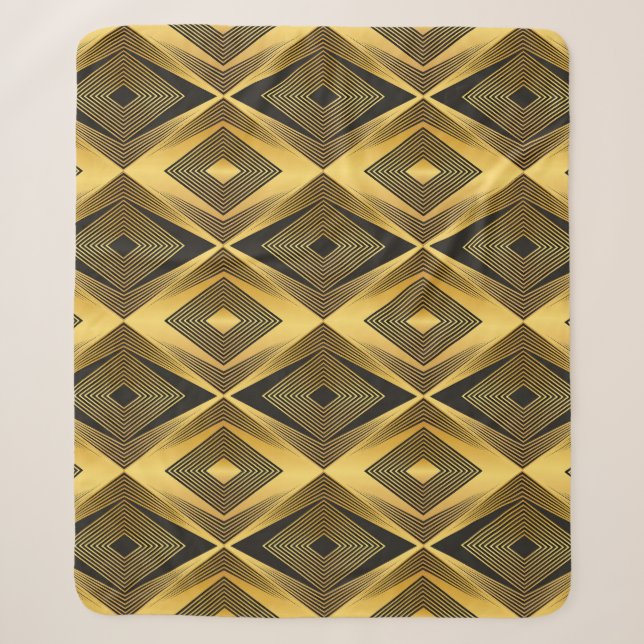 Art Deco: Abstract Geometric Background Sherpa Blanket (Front)