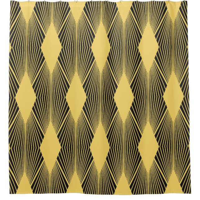 Art Deco Abstract Geometric Background Shower Curtain (Front)